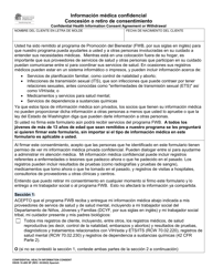 Document preview: DSHS Formulario 10-489 Informacion Medica Confidencial Concesion O Retiro De Consentimiento - Washington (Spanish)