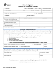 Document preview: DSHS Form 13-678 Page 1 Nurse Delegation: Consent for Delegation Process - Washington