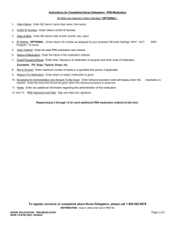 DSHS Form 13-678A Nurse Delegation: Prn Medication - Washington, Page 2