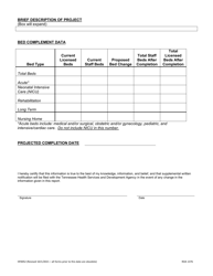 Form HF0052 Report of Intent to Alter Existing Bed Capacity - Tennessee, Page 2