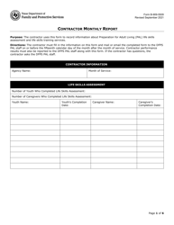 Form B-909-5509 Contractor Monthly Report - Texas