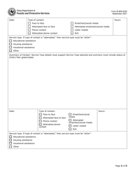 Form B-909-5525 Pre-transitional Monthly Progress Report - Texas, Page 2