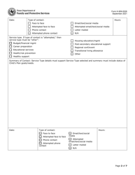 Form K-909-5526 Post Transitional Monthly Progress Report - Texas, Page 2