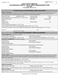 Document preview: Form DSS-NEMT-970 Non-emergency Medical Travel (Nemt) Reimbursement Form - Day Trip - South Dakota