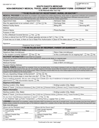 Document preview: Form DSS-NEMT-971 Non-emergency Medical Travel (Nemt) Reimbursement Form - Overnight Trip - South Dakota