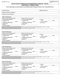Document preview: Form DSS-NEMT-972 South Dakota Medicaid Non-emergency Medical Travel Additional Lodging Form - South Dakota