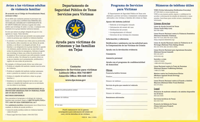 Document preview: Formulario VESS-5S Ayuda Para Victimas De Crimenes Y Las Familias En Tejas - Lubbock, Amarillo Office - Texas (Spanish)