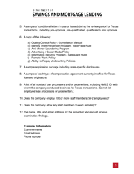 Mortgage Banker Initial Information Request - Texas, Page 2
