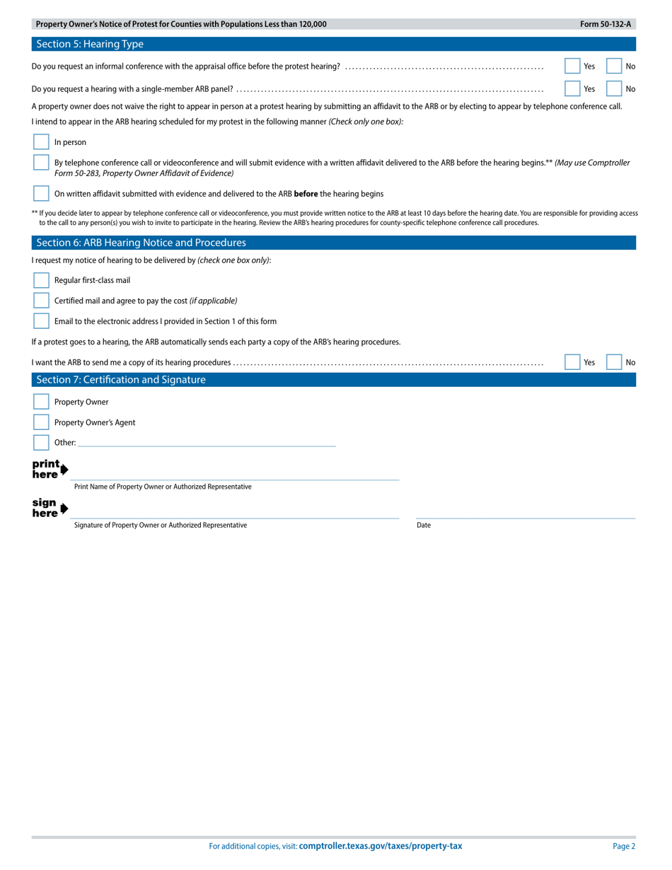 Form 50-132-A - Fill Out, Sign Online and Download Fillable PDF, Texas ...
