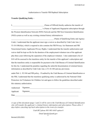 Authorization to Transfer Fbi Rapback Subscription - Ncpa/Vca - Utah, Page 2