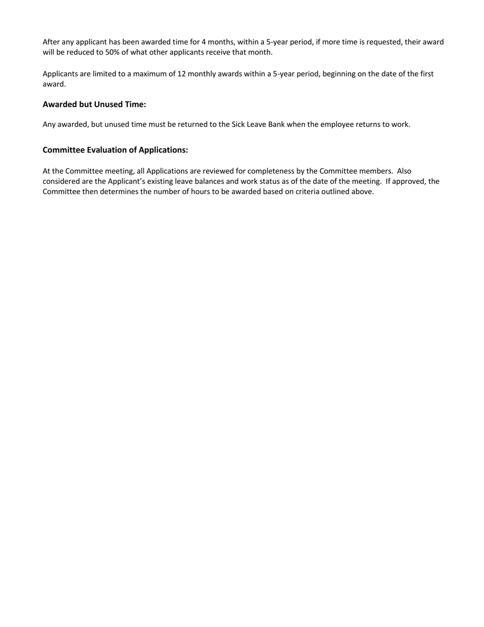 Sick Leave Bank Application / Physician Certification - Non-management, Supervisory and Corrections Units - Vermont, Page 4