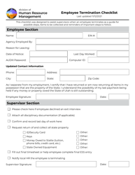 Employee Termination Checklist - Utah