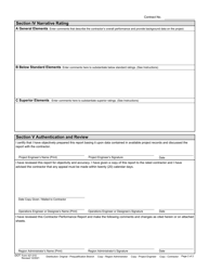 DOT Form 421-010 Prime Contractor Performance Report - Washington, Page 2