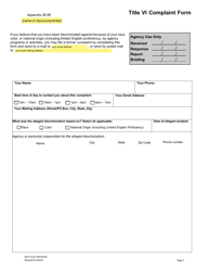 Document preview: Appendix 28.95 Title VI Complaint Form - Washington