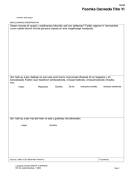 Appendix 28.95 Title VI Complaint Form - Washington (Somali), Page 3