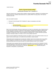 Appendix 28.95 Title VI Complaint Form - Washington (Somali), Page 4