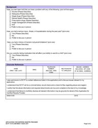 DCYF Form 14-512 Application for Certified Respite Provider - Washington, Page 2