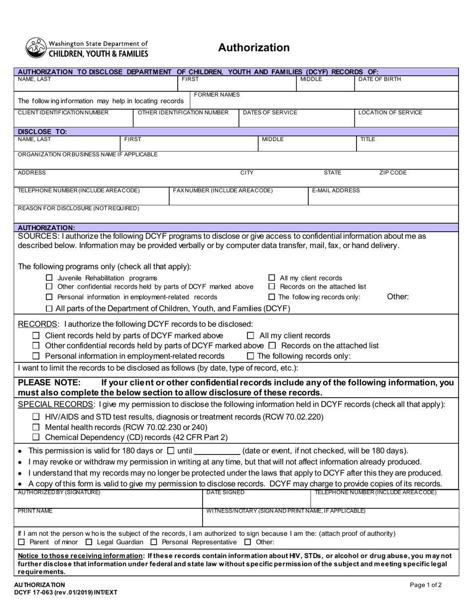 Dcyf form 17 063 fill out sign online and download fillable pdf