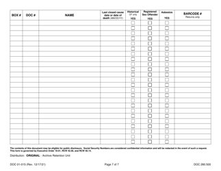 Form DOC01-015 Manifest - Archiving Files - Washington, Page 7