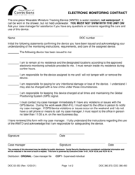 Form DOC02-353 Electronic Monitoring Contract - Washington