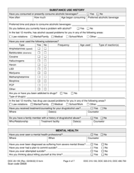 Form DOC20-155 Intake/Pre-sentence Report Information Sheet - Washington, Page 4