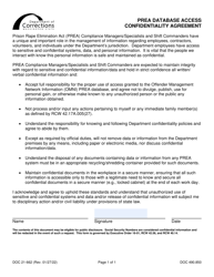 Document preview: Form DOC21-662 Prea Database Access Confidentiality Agreement - Washington