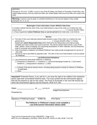 Form WPF DV-2.015 Temporary Order for Protection and Notice of Hearing - Washington, Page 4