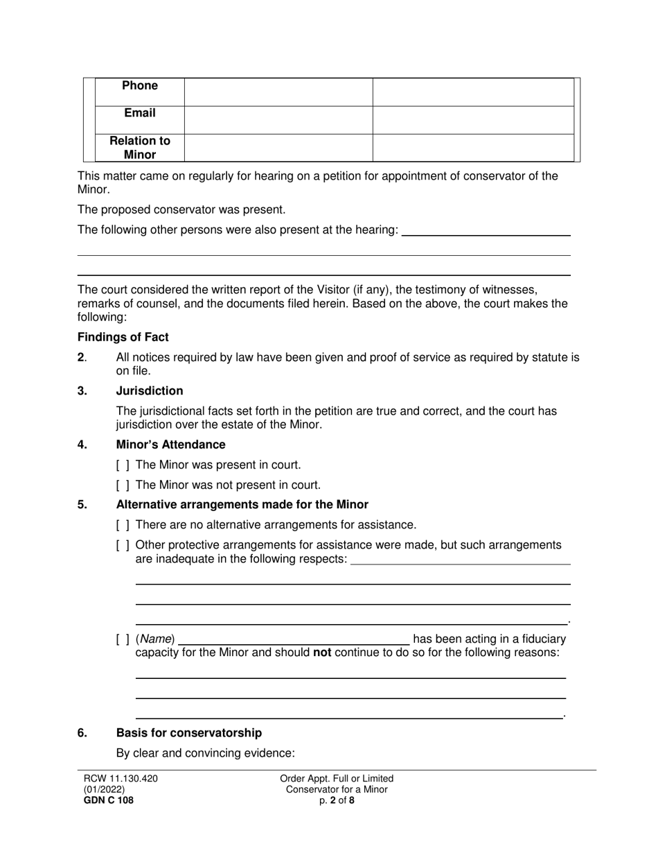 Form GDN C108 - Fill Out, Sign Online and Download Printable PDF ...