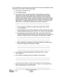 Form CR08.0800 Petition Re: Legal Financial Obligations - Washington, Page 2