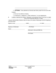 Form CR08.0800 Petition Re: Legal Financial Obligations - Washington, Page 3