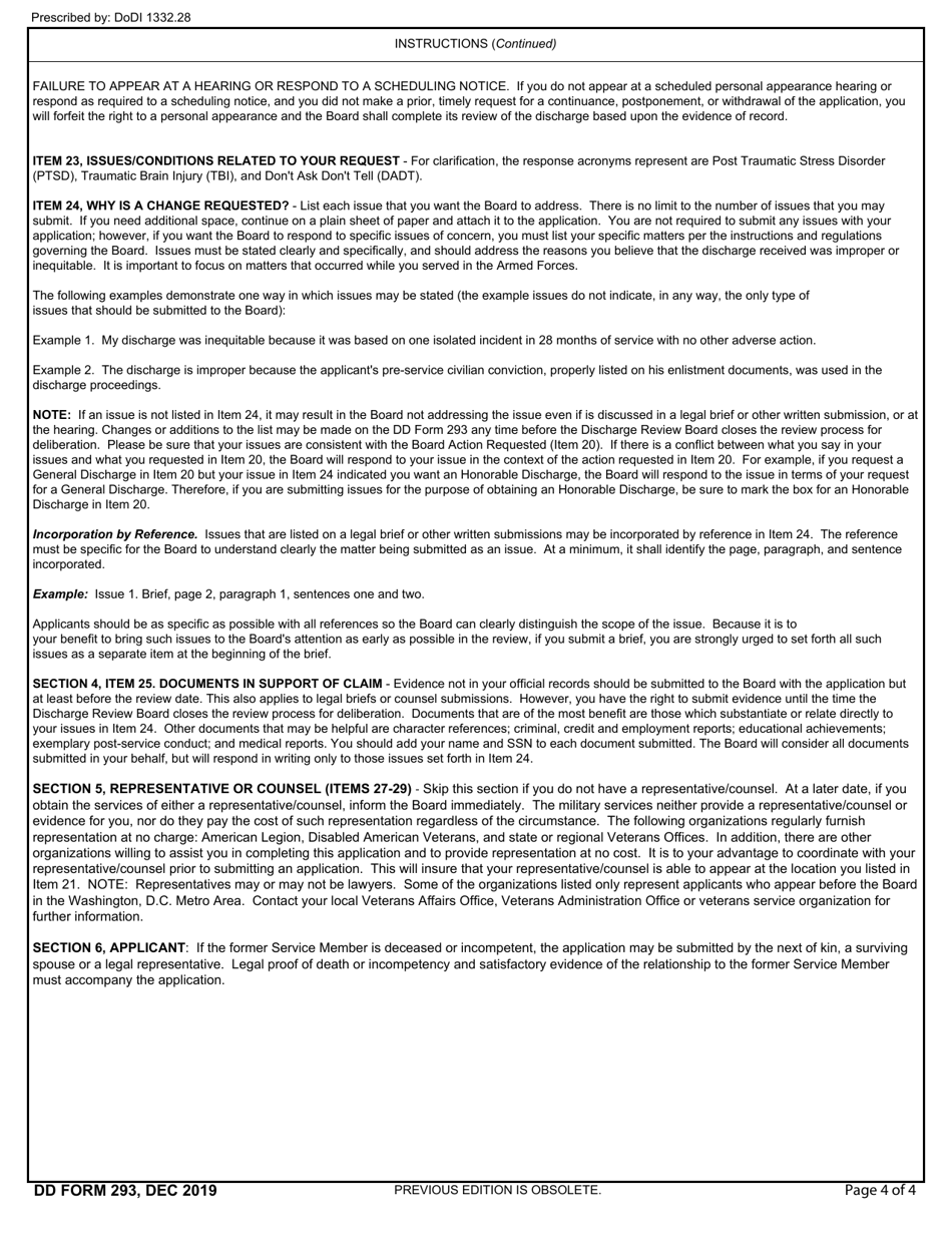 DD Form 293 Download Fillable PDF Or Fill Online Application For The dd-form-293-download-fillable-pdf-or-fill-online-application-for-the