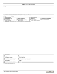 DD Form 361 Transportation Discrepancy Report (Tdr), Page 2