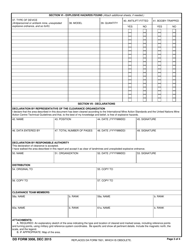 DD Form 3008 Explosive Hazards Clearance Report, Page 3