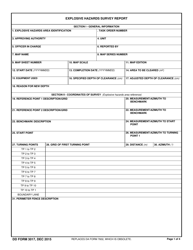 Document preview: DD Form 3017 Explosive Hazards Survey Report