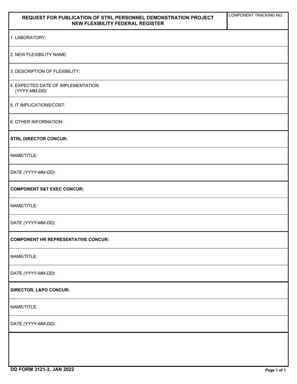 DD Form 3121-3 - Fill Out, Sign Online and Download Fillable PDF ...