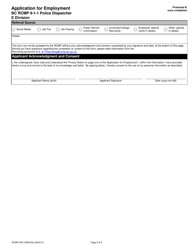 Form RCMP GRC ED6218E Application for Employment - Bc Rcmp 9-1-1 Police Dispatcher - Canada, Page 2
