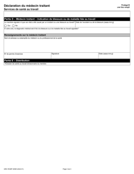 Forme GRC RCMP4056 Declaration Du Medecin Traitant - Canada (French), Page 3