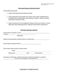 Form DHS-10A Special One Time Assistance (&quot;sota&quot;) Landlord Agreement for Apartments - New York City (Polish), Page 2