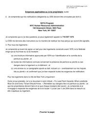 Form DHS-10A Special One Time Assistance (&quot;sota&quot;) Landlord Agreement for Apartments - New York City (French), Page 4