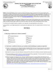 FWS Form 3-200-10B Federal Fish and Wildlife Permit Application Form, Page 2