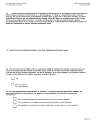 FWS Form 3-200-10B Federal Fish and Wildlife Permit Application Form, Page 8