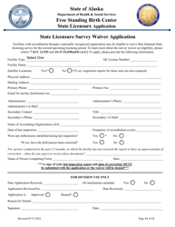 Free Standing Birth Center State Licensure Application - Alaska, Page 11