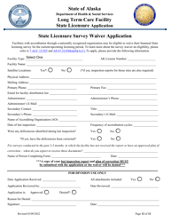 Long Term Care Facility State Licensure Application - Alaska, Page 12