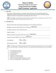 Long Term Care Facility State Licensure Application - Alaska, Page 9