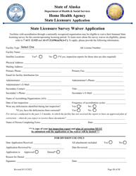 Home Health Agency State Licensure Application - Alaska, Page 13