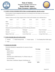 Home Health Agency State Licensure Application - Alaska, Page 8