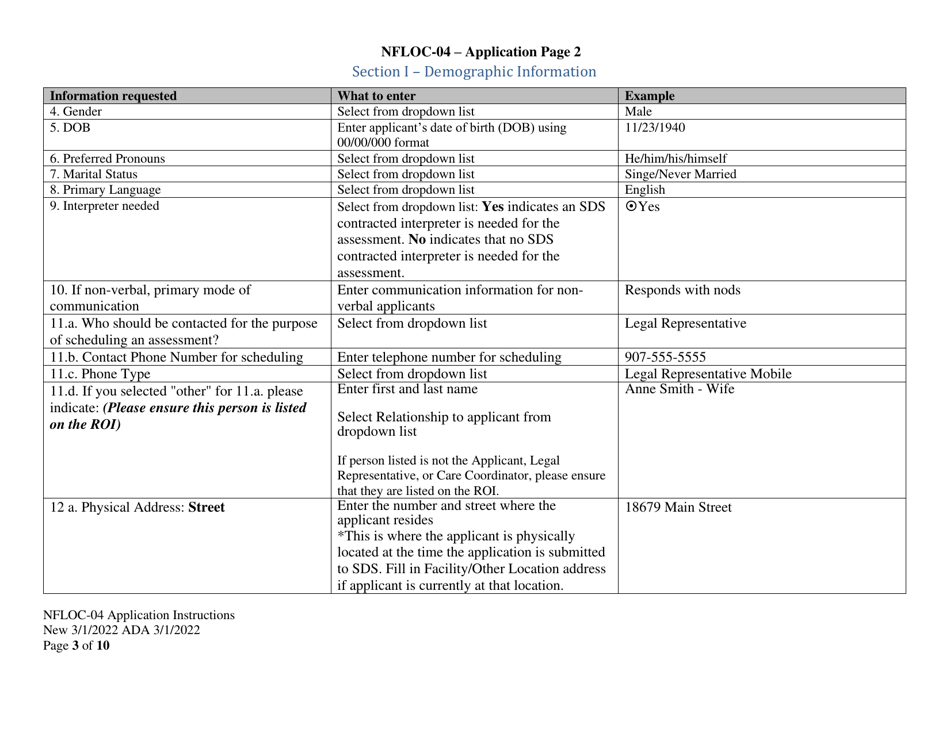 Instructions for Form NFLOC-04 Application for Ali / Apdd / Ccmc - Alaska, Page 3