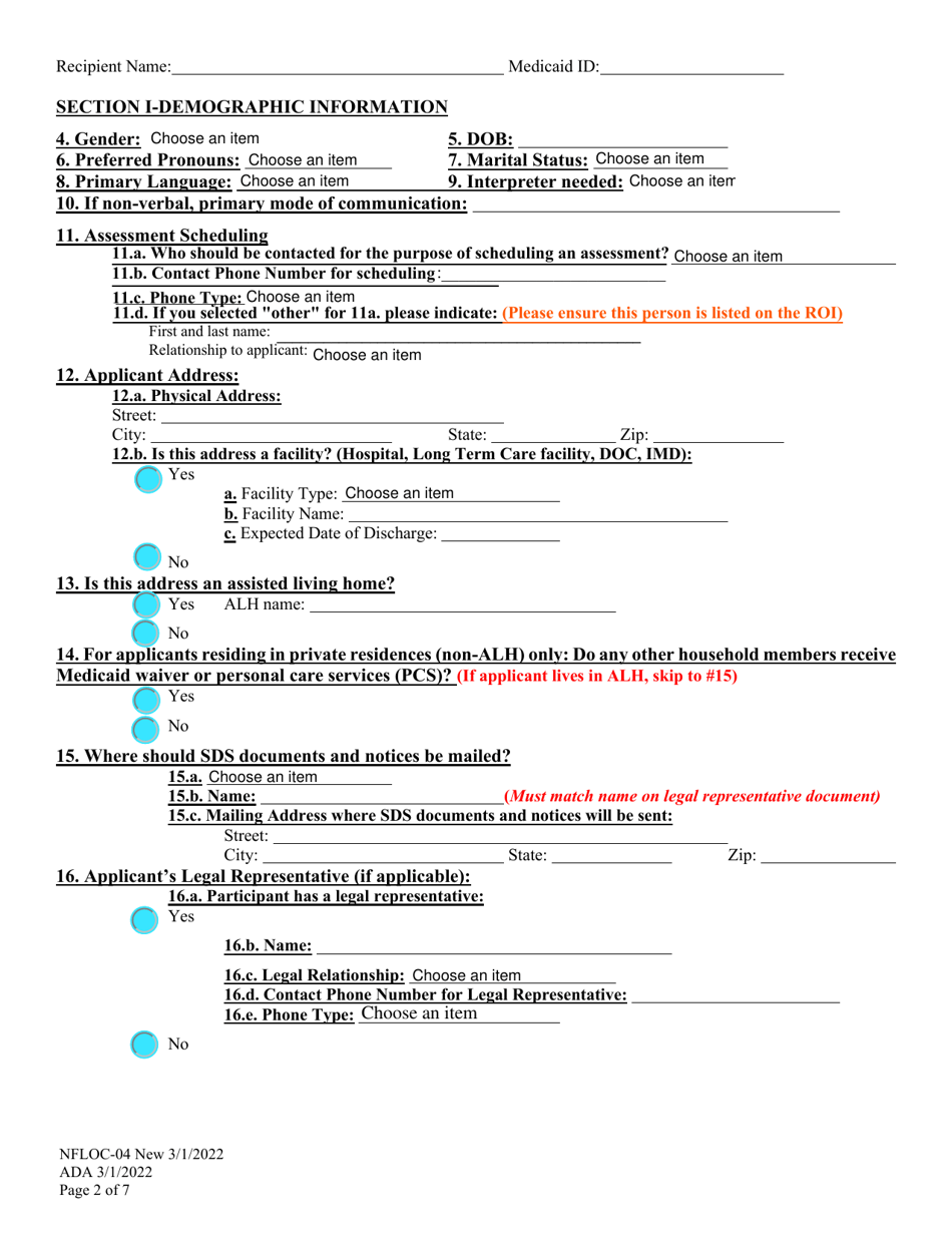 Form NFLOC-04 Application for Ali / Apdd / Ccmc - Alaska, Page 2