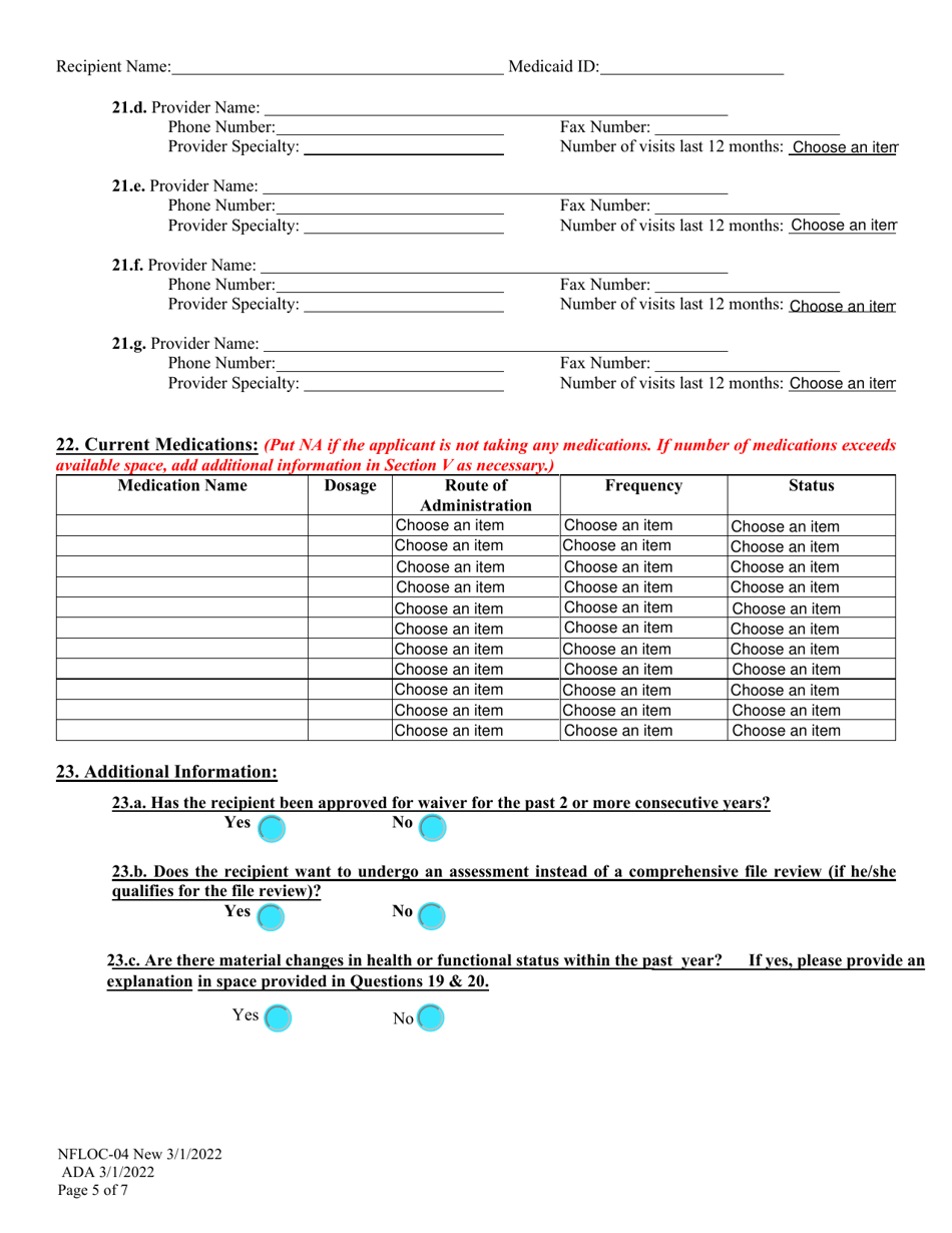 Form NFLOC-04 - Fill Out, Sign Online and Download Fillable PDF, Alaska ...