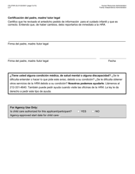 Formulario CS-274W Peticion De Inscripcion De Nino(A) Con Un Proveedor De Cuidado Infantil - New York City (Spanish), Page 5